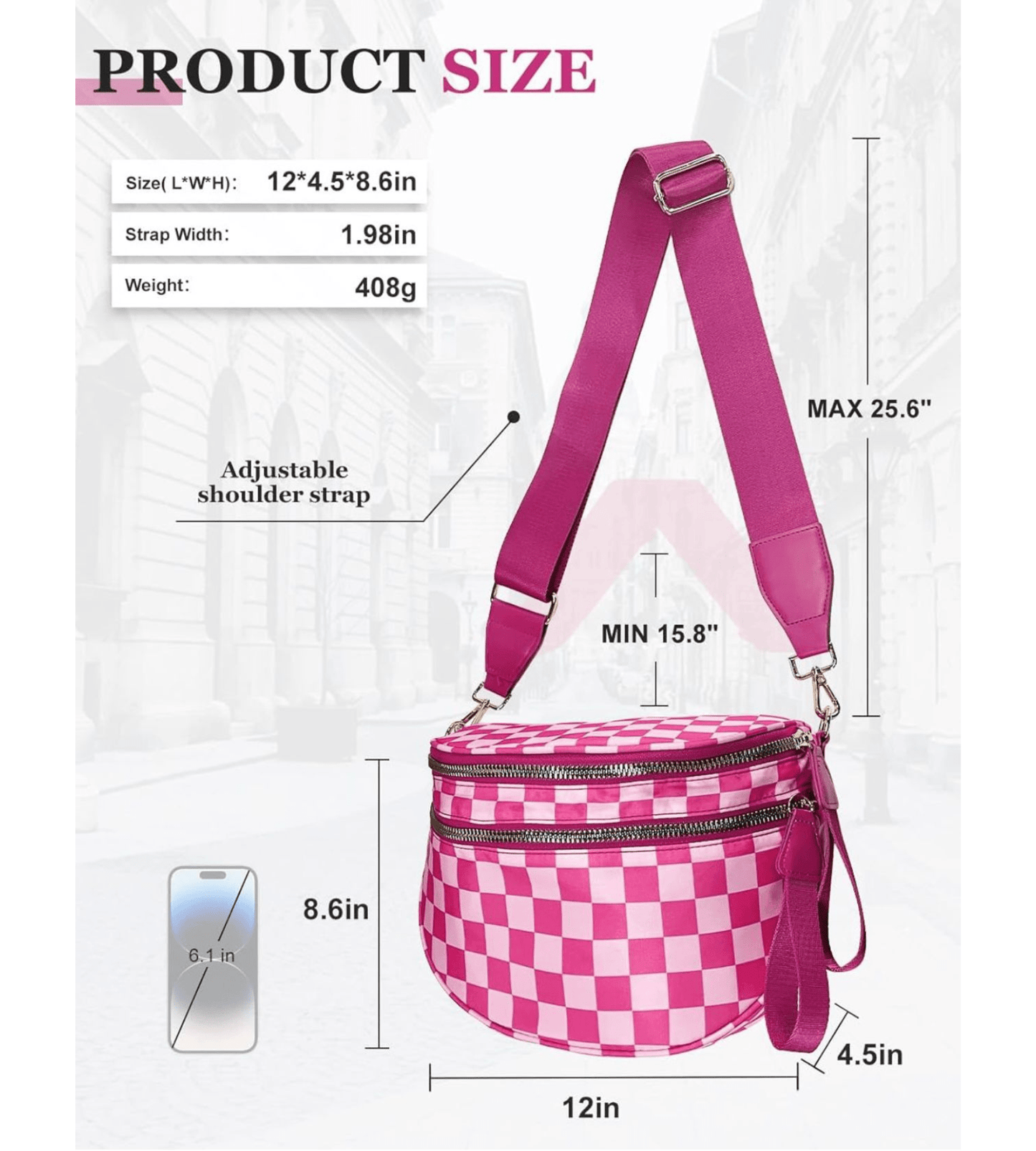 Lime Green Crescent Bag with Adjustable Strap | Utility Waist Pack - Fashion Factory USA By Diana